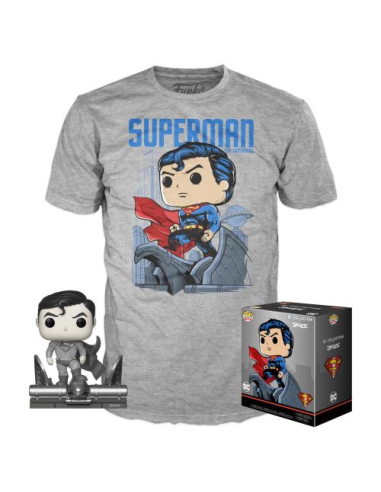 Funko - Figurine Pop & TeeShirt DC Superman Jim Lee