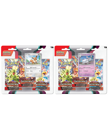 Pokemon - Pack 3 boosters – Flammes Obsidiennes EV03